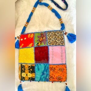 Unique Handmade Bohemian Shoulder Bag w/Bells